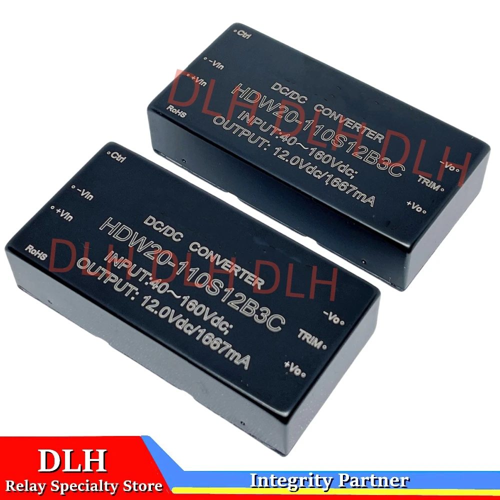 

5PCS HDW20-110S12B3C Original Genuine Input 40-160VDC Output 12V 20W