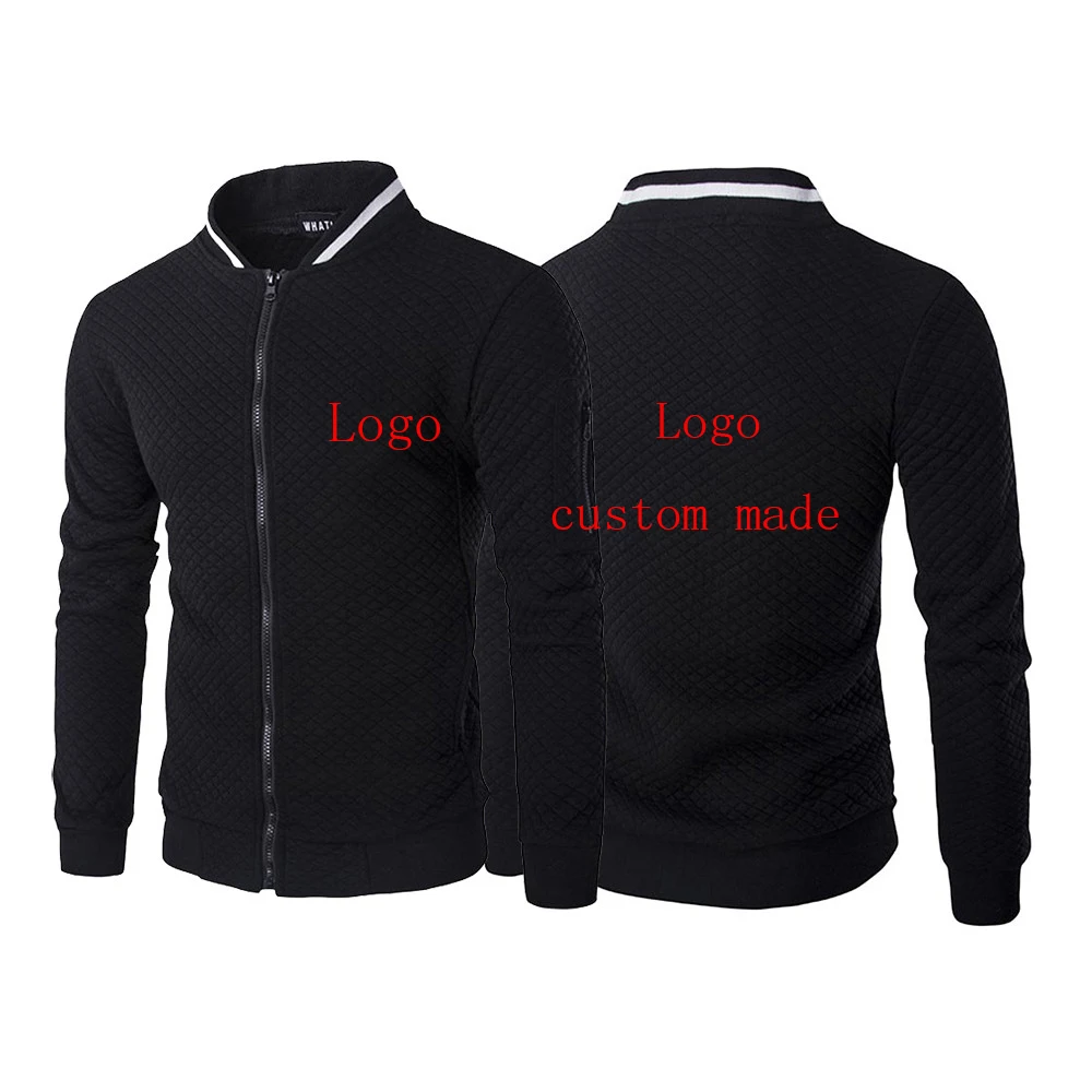 

Logo Customization 2023 Men's New Print Spring Autumn Fashion Solid Color High Quality Delicate Warm Casual Zipper Jacket Coats