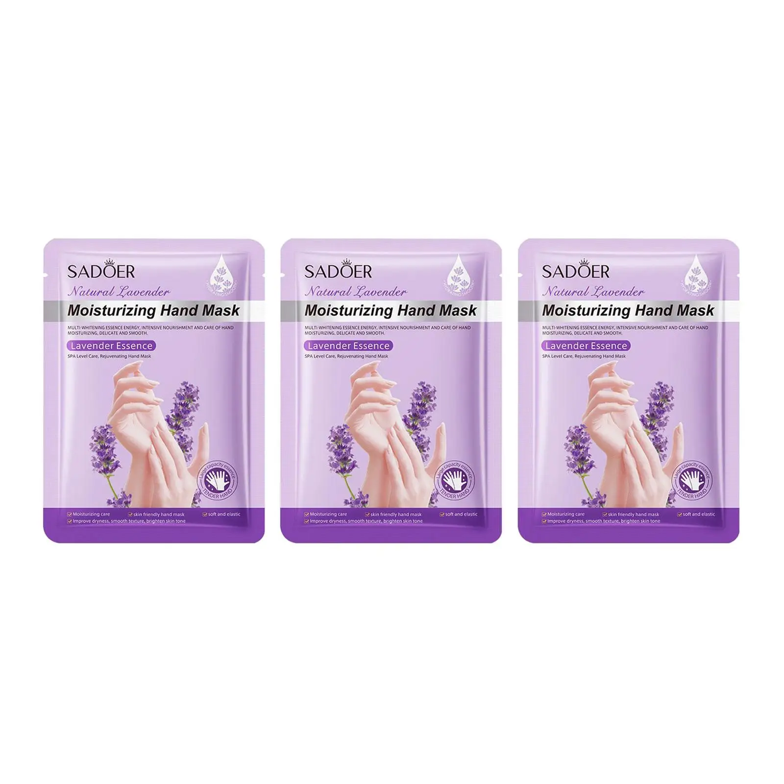 Moisturizing Exfoliating Hand Mask Non Woven Cloth Softening Treatment for Women Men Dry Cracked Skin