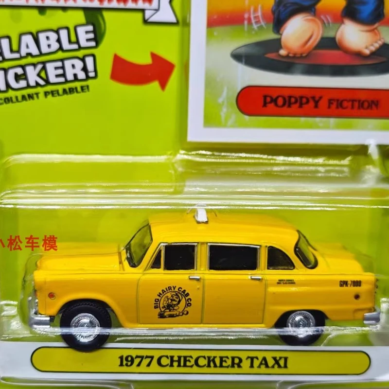 

Greenlight 1:64 Trash Can Kids Series 6 - Fiction - 1977Checker Taxi 54100-A Collectible Toys Small Gift Model Wall Hanging