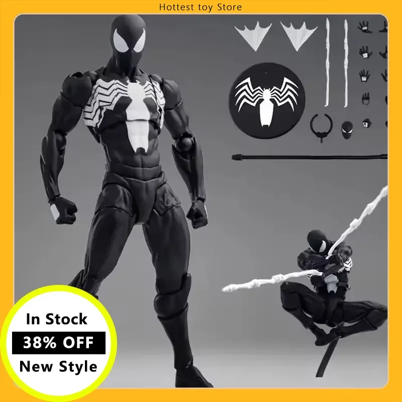 

16cm MESS TOYS The Black Neighbor Symbiotic Spider-Man Black Venom Suit Joint Action Figures Collect Desktop Ornaments Boy Gift