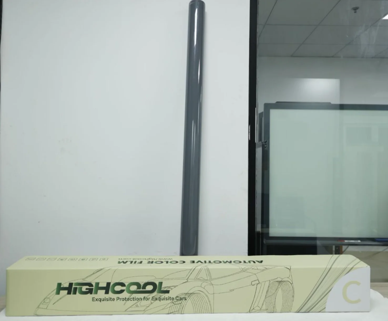 光沢のあるクリスタルナルドダークグレーPVCカービニールラップカラーチェンジフィルム、効果的な車体塗装保護用