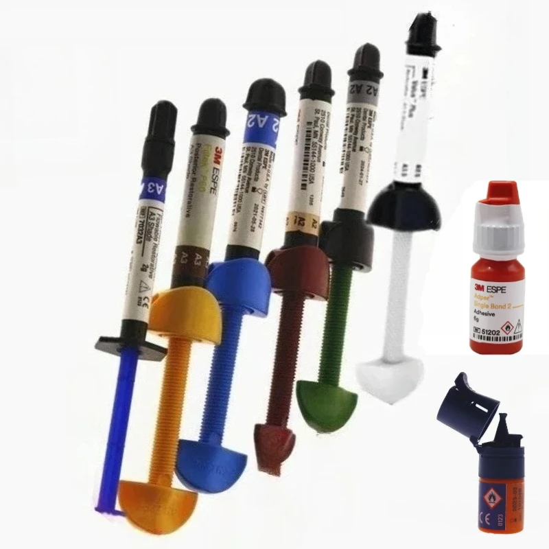 

Dental 3M ESPE Light Cured Fluid Resin Material 250/350XT/P60 Resin A1-A3.5 3M Bond 8 Adhesive Dental Restoration Resin