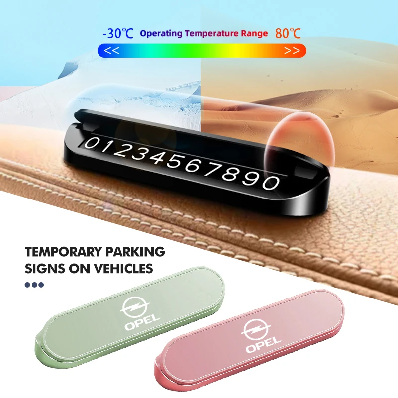 Car Temporary Parking Signs On vehicles Phone Number Park For Opel Astra H G J Insignia Corsa Zafira Meriva Mokka