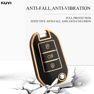 TPU -Autoschlüsseldeckel, Shell FOB, Peugeot 208, 308, 408, 508, 2008, 3008, 4008, 5008, Citroen C3, C4, Cactus, C6, C8, Zubehör 8 Hauptverkaufszubehör C4 Cactus - №1