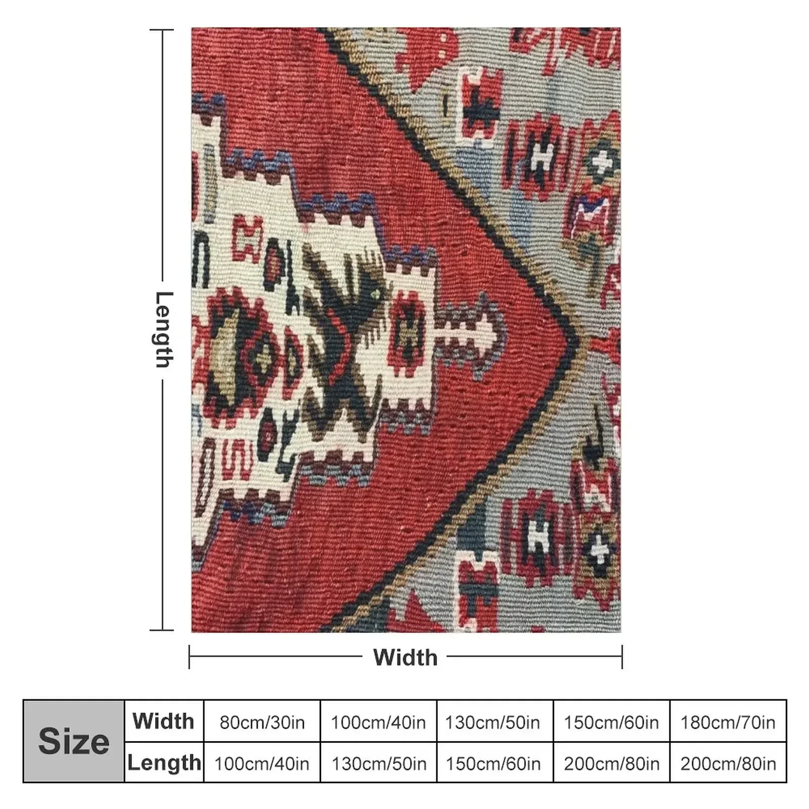 Decorative Kilim, Navaho Weave, Woven Textile Throw Blanket couch cozy soft plush fuzzy picnic outdoor blanket