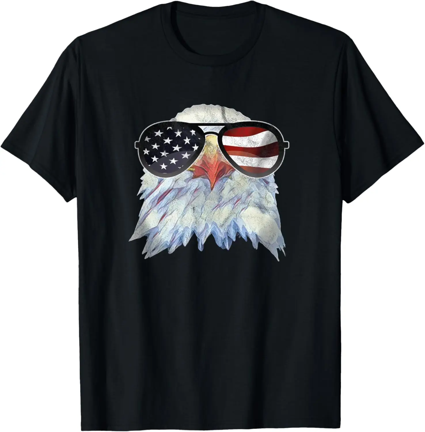 

Patriotic Bald Eagle 4th of July America USA Flag Sunglasses T-Shirt