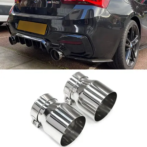 2 개/몫 배기 팁 BMW F22 F23 M235i M240i F20 F21 M135i M140i F30 F31 M335i M340i F32 F33 F36 M435i M440i ID60mm 머플러