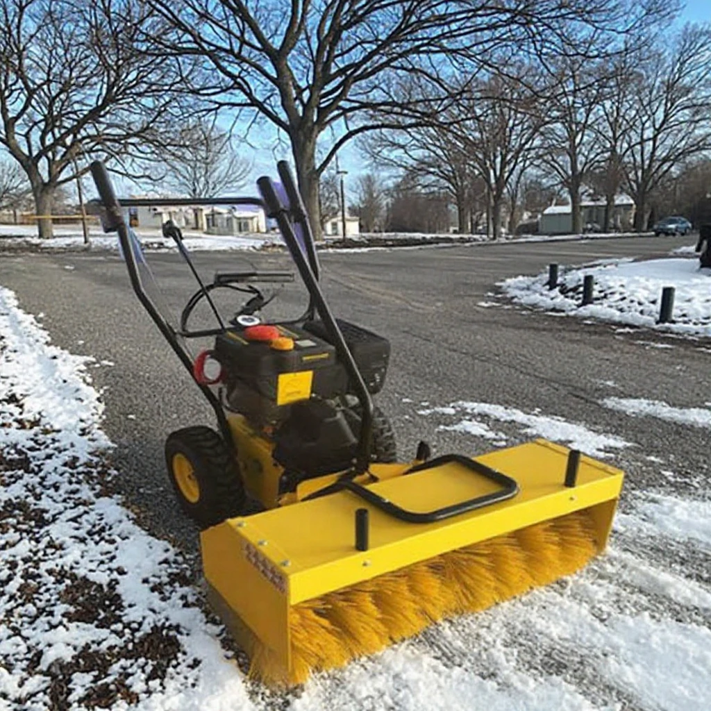 겨울철 인기 상품 전동 제설기 80cm 회전 브러시 폭 대형 브러시 제설차