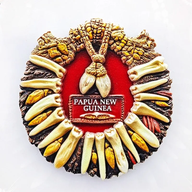 

The Independent State of Papua New Guinea Fridge Magnets Africa Local Necklace Souvenirs Birthday Gifts Home Decoration