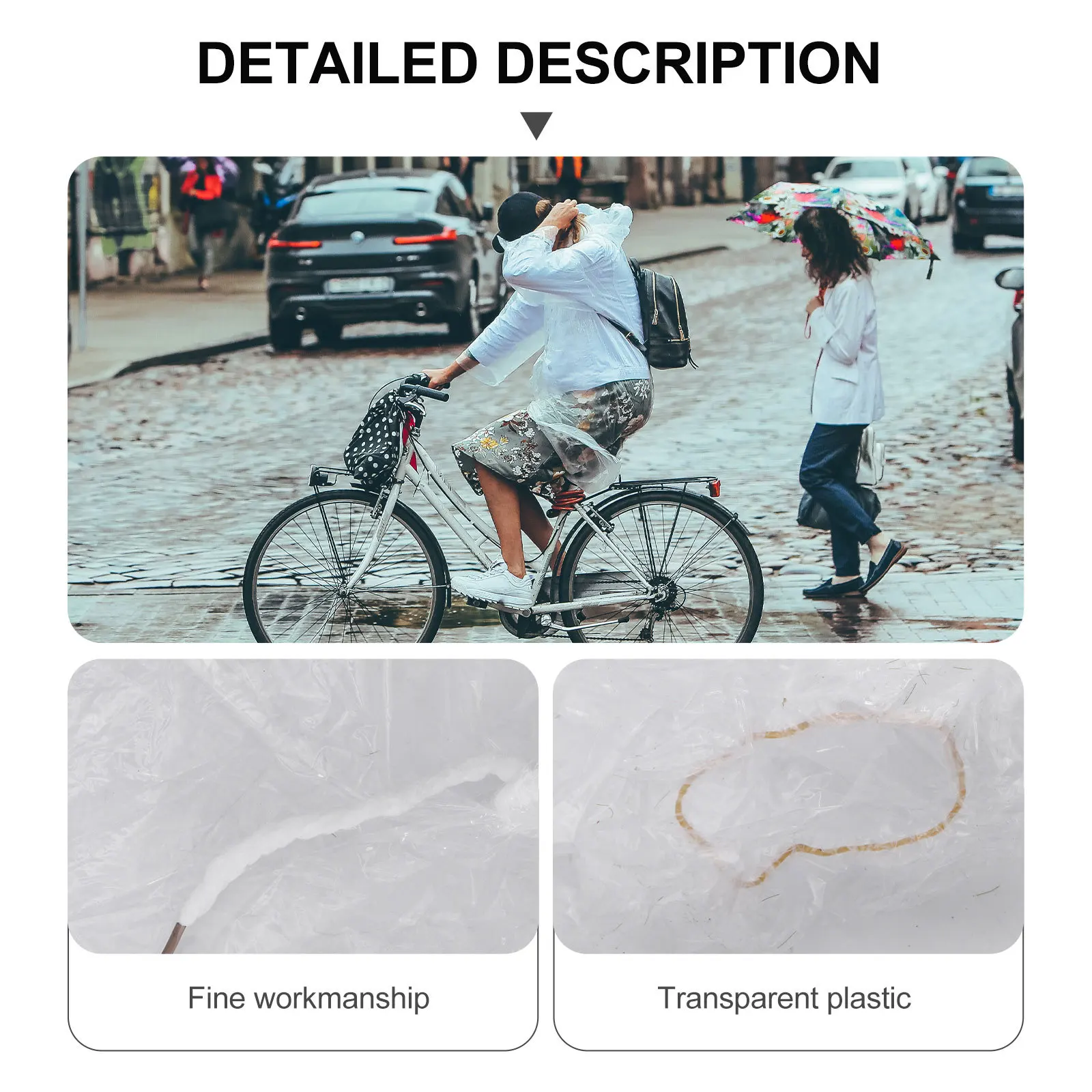 

5pcs Waterproof Raincoats Disposable Travel Raincoat Pe Compact Light 140Cm 40Cm Sleeve One Size Fits Portable Outdoor