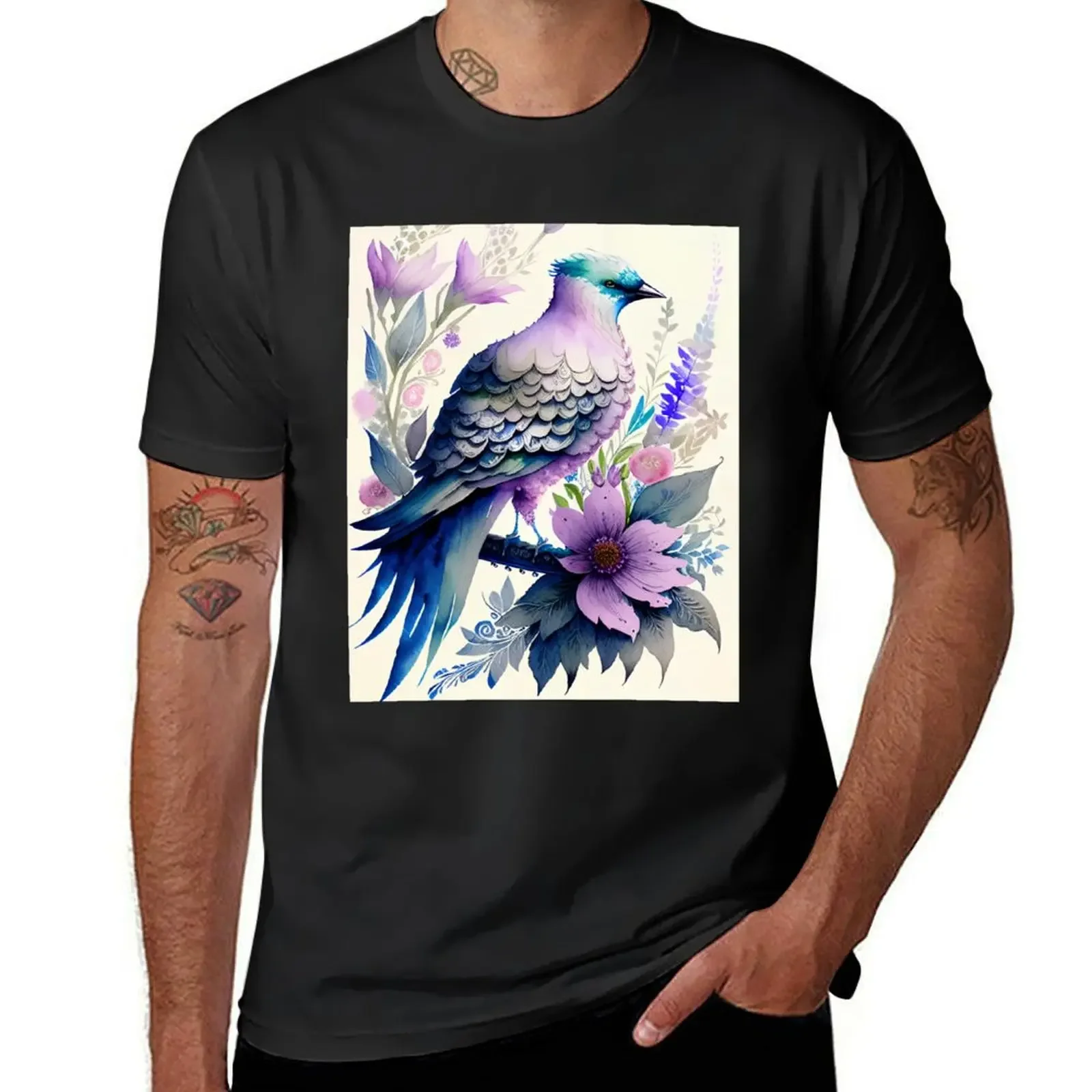 Ethereal Bird of the Kingdom, Alt. T-Shirt graphic shirts Short sleeve tee luxury clothes men