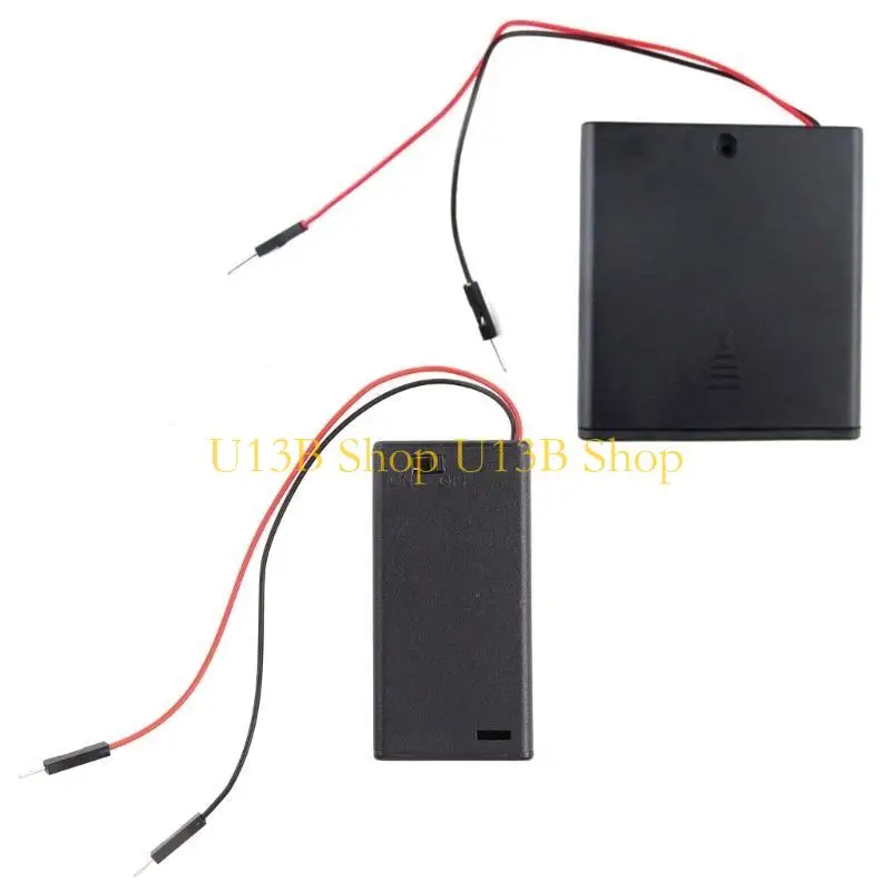 U13B AA Battery Case AA Box Box Box с мужской заглушкой с переключателем включения/выключения