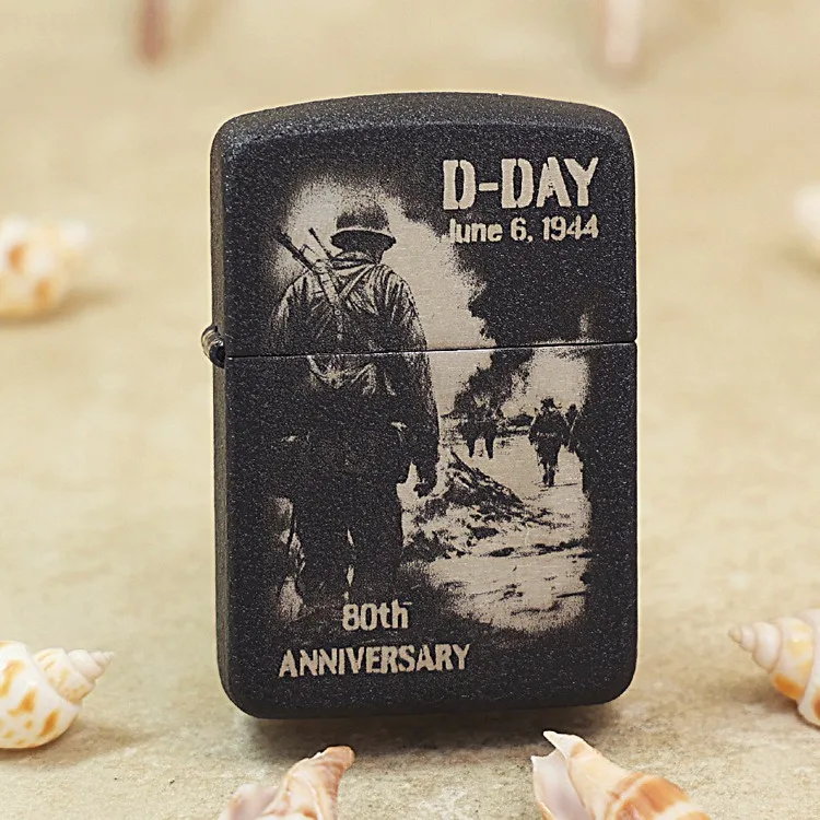 

Genuine Zippo 80th Anniversary of Normand oil lighter copper windproof cigarette Kerosene lighters Gift anti-counterfeiting code