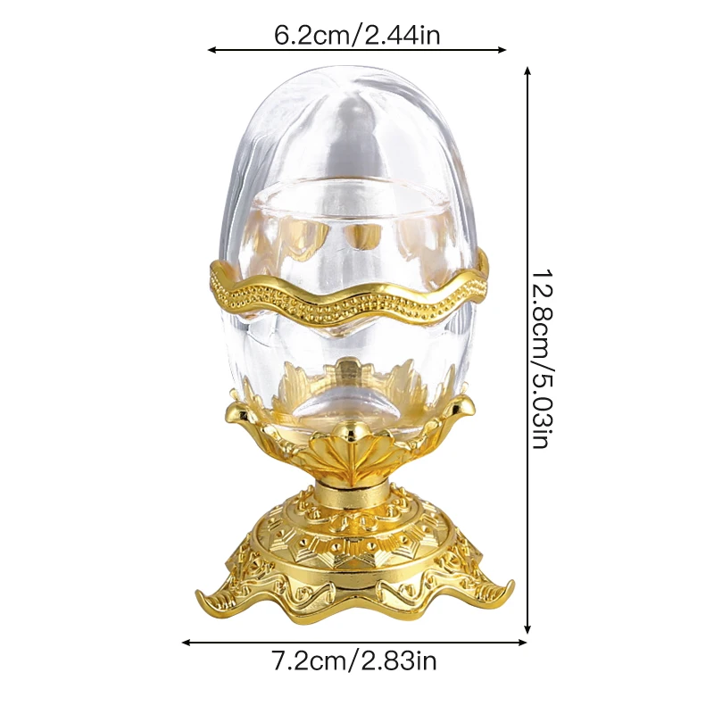 1 metal toothpick holder with base, creative egg design, suitable for living room, dining room toothpick holder.