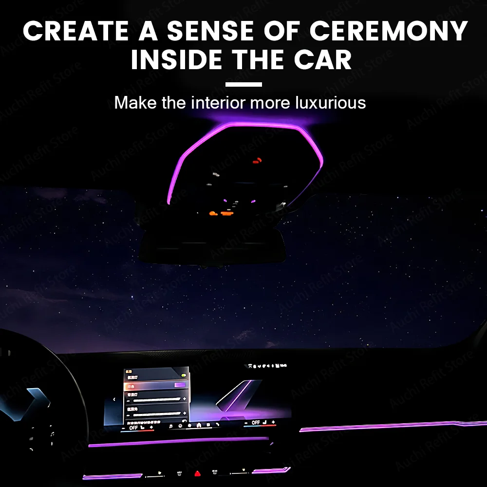 Auchkj 11 ألوان القراءة ضوء الضوء المحيط لسيارات BMW 2 3 4 5 6GT 7 8 سلسلة G20 G30 G05 G06 G07 G01 G60 G70 الإضاءة الداخلية