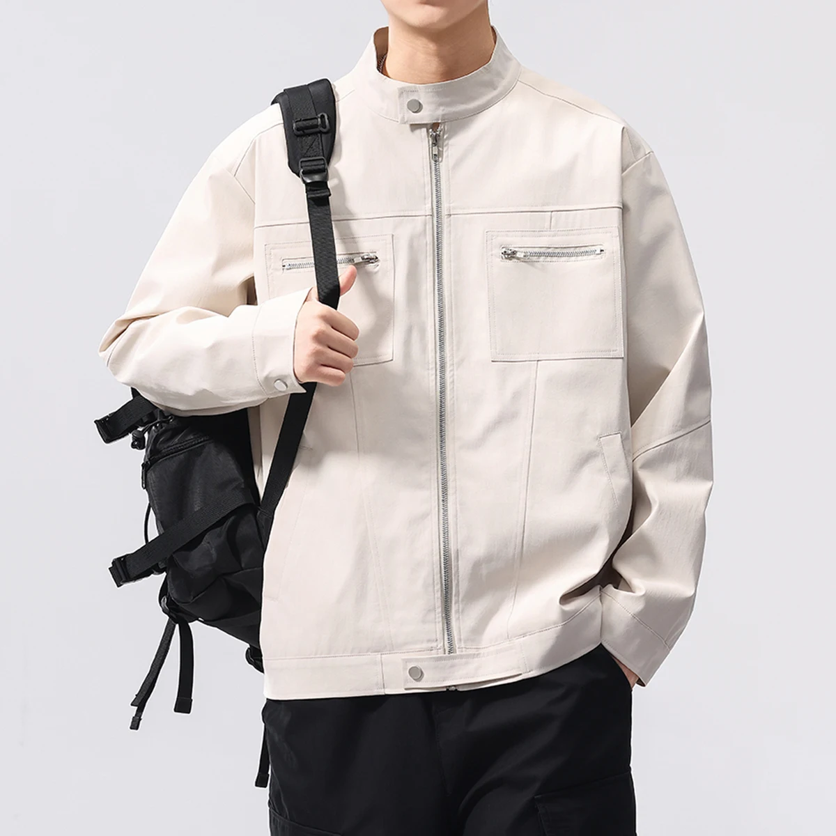 

Повседневная куртка премиум-класса для мужчин, новая весенне-осенняя рабочая одежда, стильное пальто с лацканами, модная молодежная куртка в стиле Bad Boy