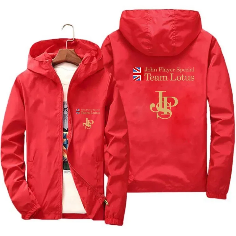 2025 Tuta da uomo JPS John Player Giacca a vento spessa Giacca bomber Parka con cerniera e cappuccio