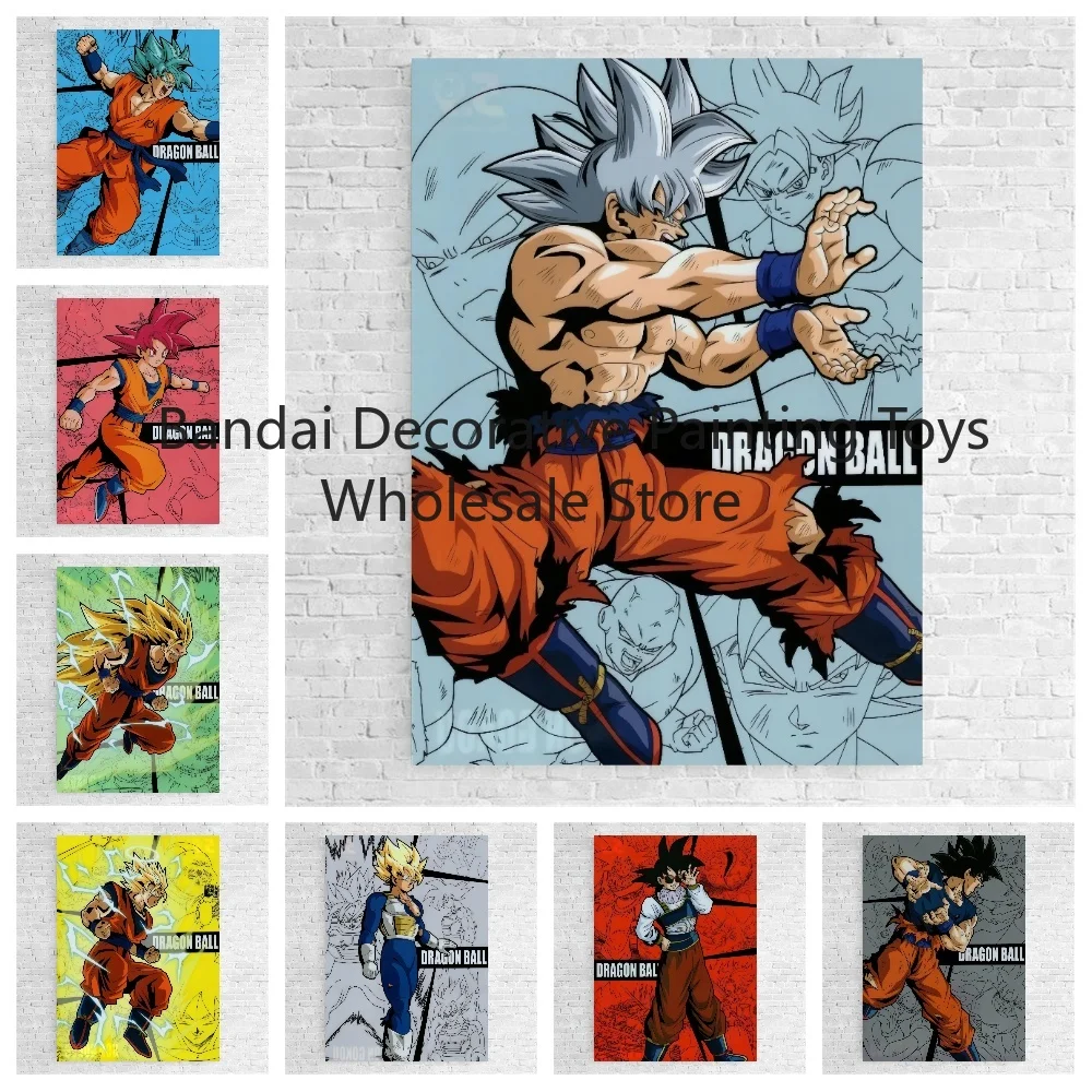 Klassische Anime Poster Drachen ball Super Saiyan Goku Leinwand Gemälde modernes Zuhause Kinderzimmer Dekor hochwertige Kunst Geschenke