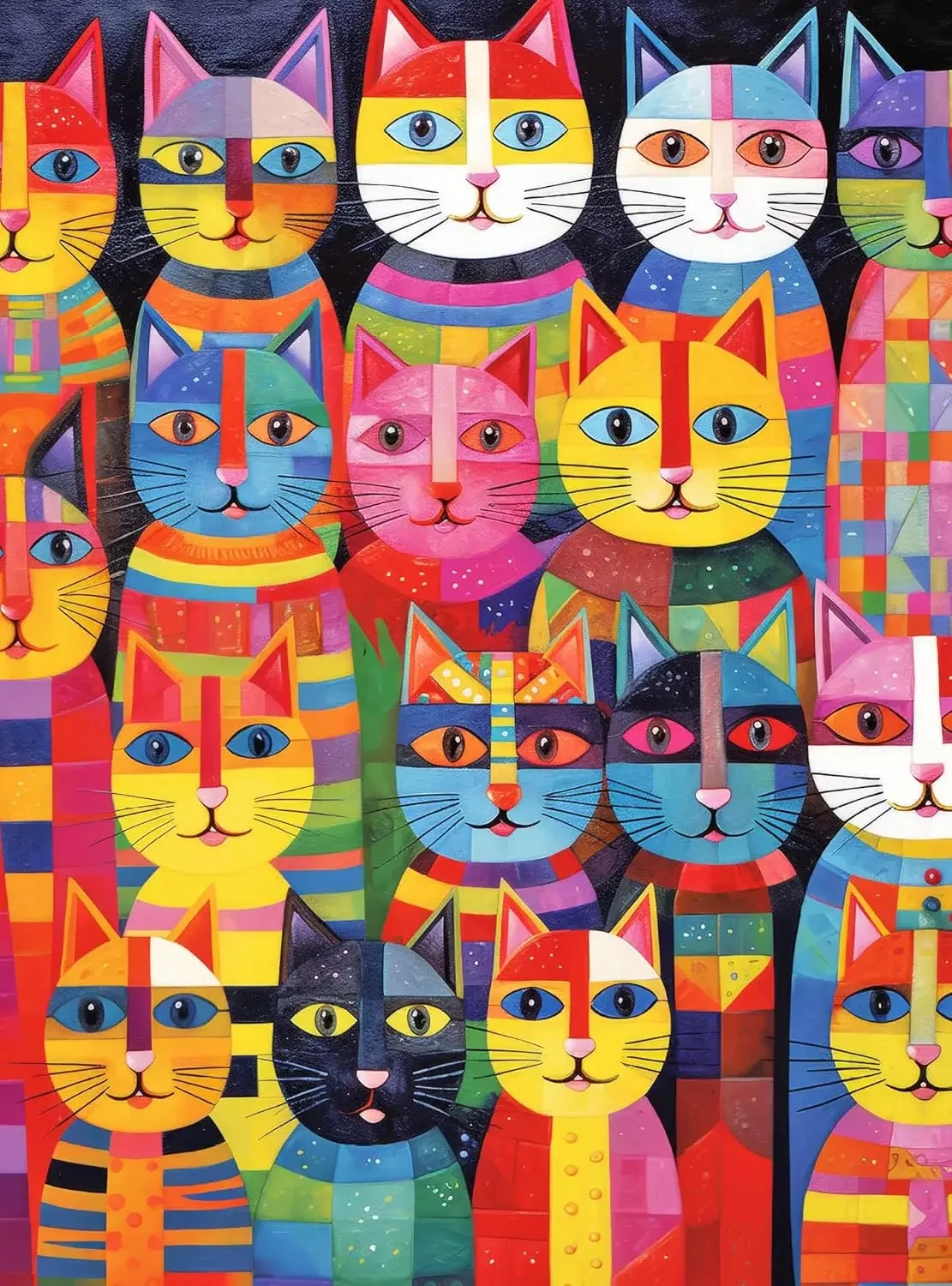 

520/500/300 Pieces Wooden Puzzle for Rainbow Whiskers Jigsaw Puzzles for Challenging Family Activity Games Party Birthday Gift