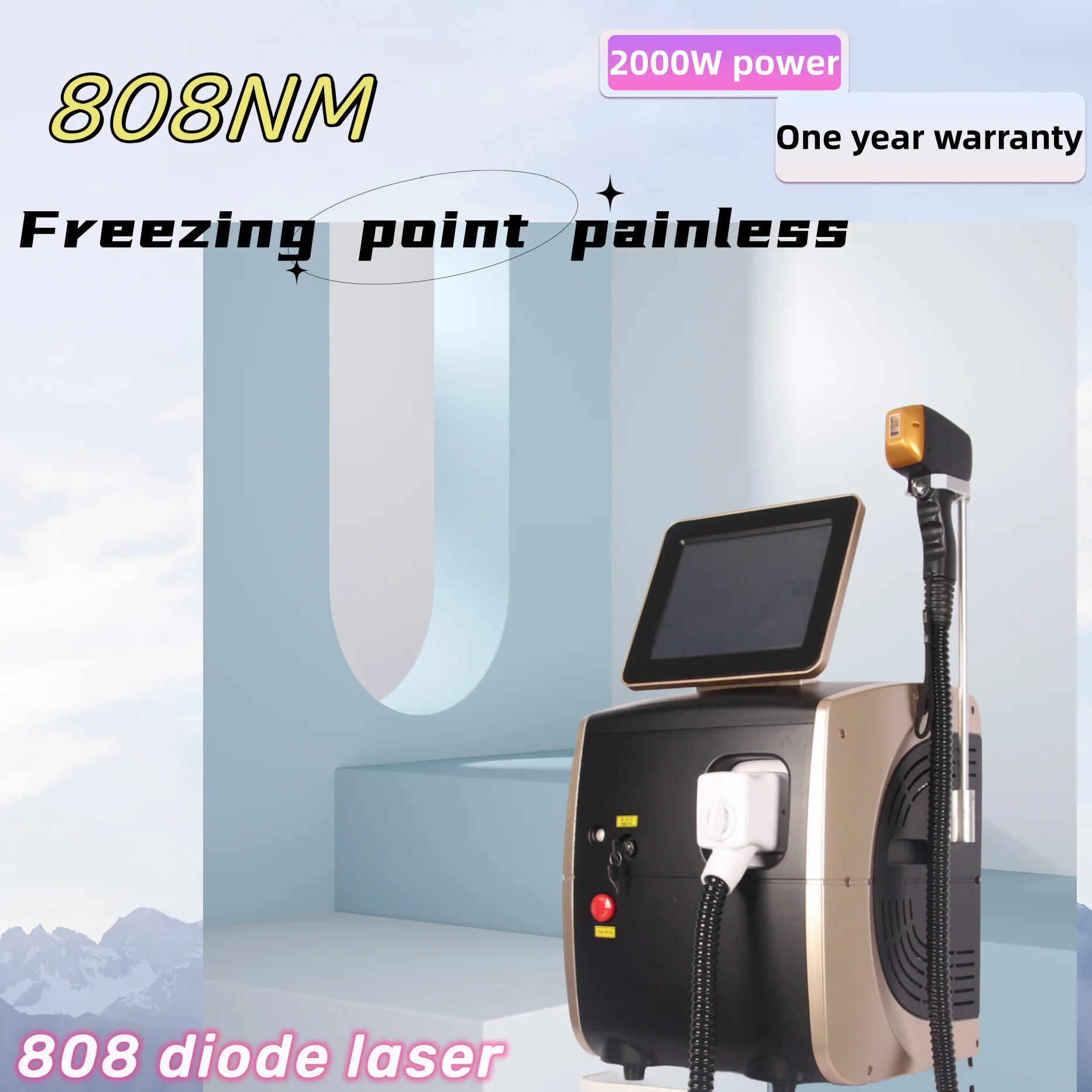 

2025 CE Approved 2000W Ice Platinum Diode Laser Hair Removal Machine 755 808 1064 nm 3 Wavelength