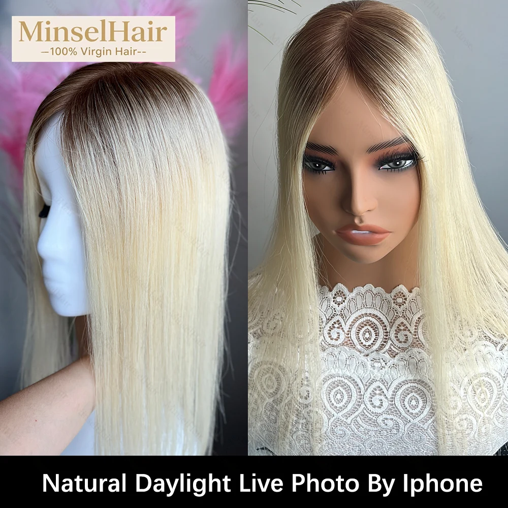 Balayage T3-60 قاعدة أحادية شعر بشري لعذراء 14 "16" كروشيه يدوي 130% كثافة قابلة للتنفس 100% واقعية خالية من العقدة