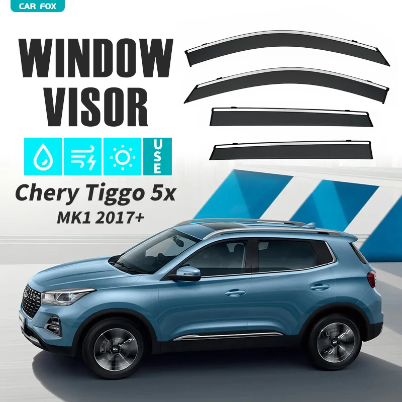 

Пластиковый козырек для окон Chery Tiggo 5 5x 2013-2023, защита от солнца и дождя, 4 шт./комплект, для Chery Tiggo 5 5x 2013-2023