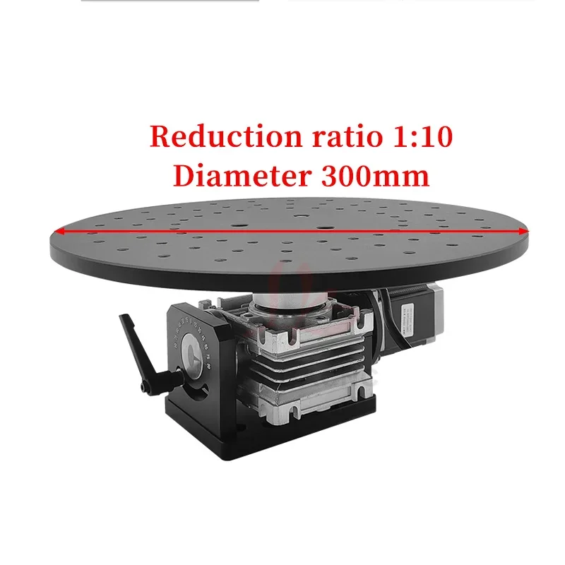 Fiber Laser Marking Machine Use LY-JD300 Rotary Axis Can 360° Adjust Electric Circle Rotate Table Platform Reduction Ratio 1:10