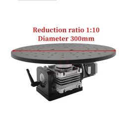 Fiber Laser Marking Machine Use LY-JD300 Rotary Axis Can 360° Adjust Electric Circle Rotate Table Platform Reduction Ratio 1:10