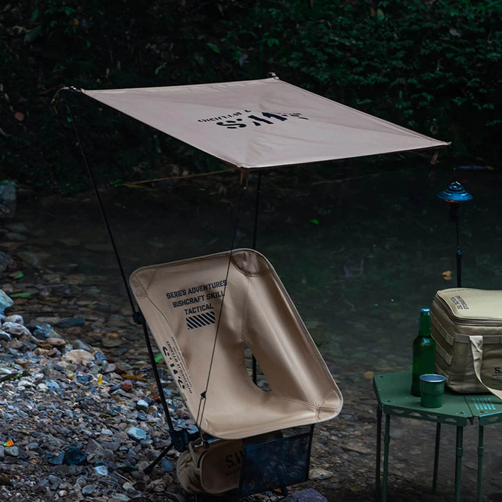 كرسي القمر ظلة الأشعة فوق البنفسجية حماية في الهواء الطلق كرسي القمر المظلة مقاوم للماء التخييم مظلة قابلة للطي لكرسي القمر هيلينوكس