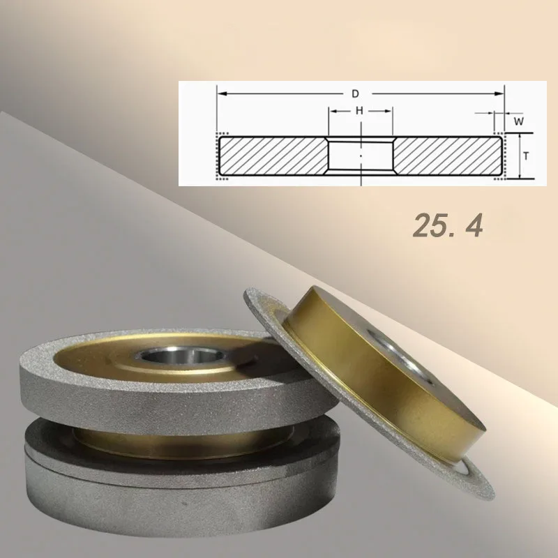 

100 мм, 25,4 мм отверстие, алмазный напайной Т-образный фрезерный инструмент, шлифовальный круг для специализированной шлифовки и резки