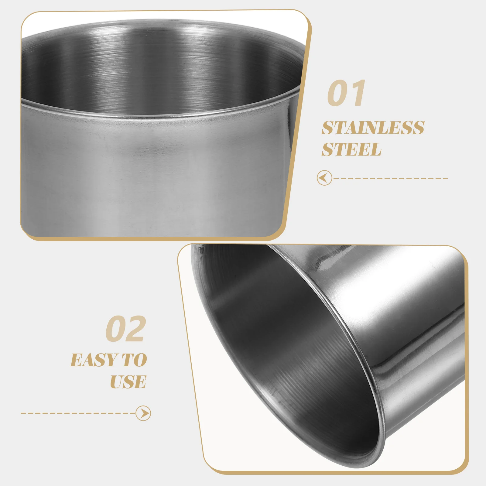 

Stainless Steel Rice Cup Rice Container Food Storage Container Home Kitchen Measuring Cup Smooth Edge Multifunction