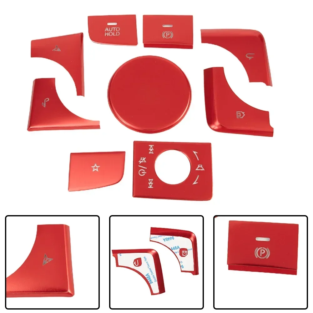 10pcs car button decoration For Mazda 3 2019-2021 for Mazda CX-30 2020-2021 Car Console Multimedia Button Cover Trim Strips