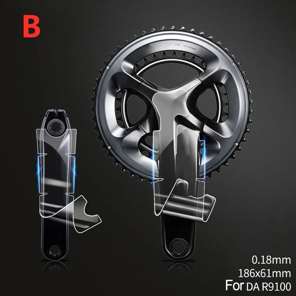 Crank Protector Bike Sticker Anti-collision Bicycle For-SRAM/SHIMAN0 Outdoor TPH Film 1 Set Cycling DA R9100 Decals