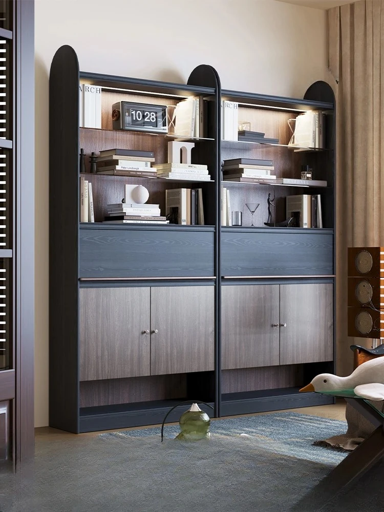 

Chinese Style Solid Wood Bookcase Retro Style Free Combination Bookshelf Modern Simple Storage Display Cabinet