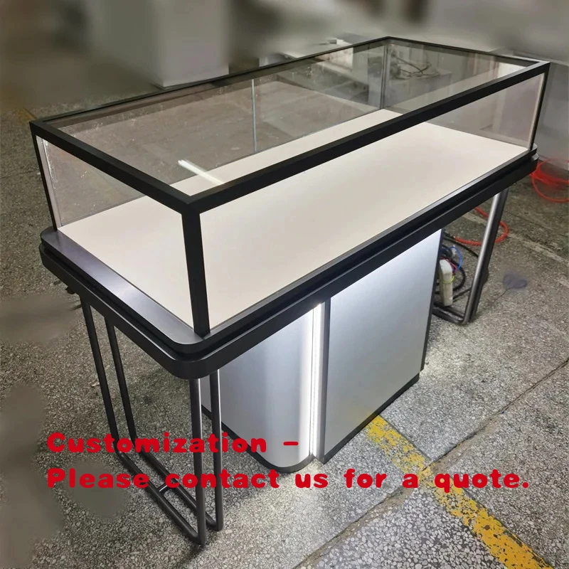 

custom.High Quality Factory Watch Display Cabinet Metal Stainless Steel Jewelry Display Showcase With LED Light