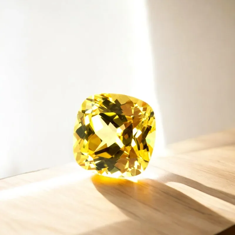 top-lab-grown-sapphire-cushion-shape-yellow-color-vvs1-the-charms-of-diy-jewelry-making-with-certificate-factory-wholesale-price