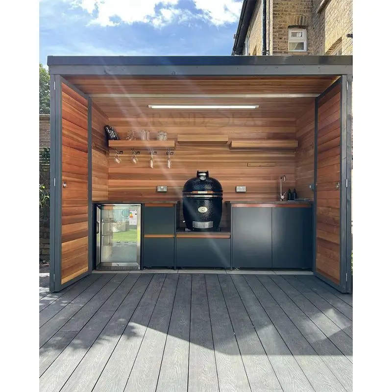Outdoor Stainless Steel Kitchen Outdoor Kitchen Classic Outdoor Kitchen with Sink and Grill