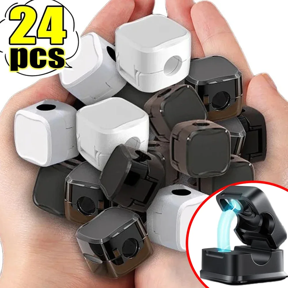 1/12/24PCS Clip per cavi magnetici Supporto per cavi da tavolo Keeper Organizzatori di cavi regolabili Home Office Gestione della linea dati dell'auto