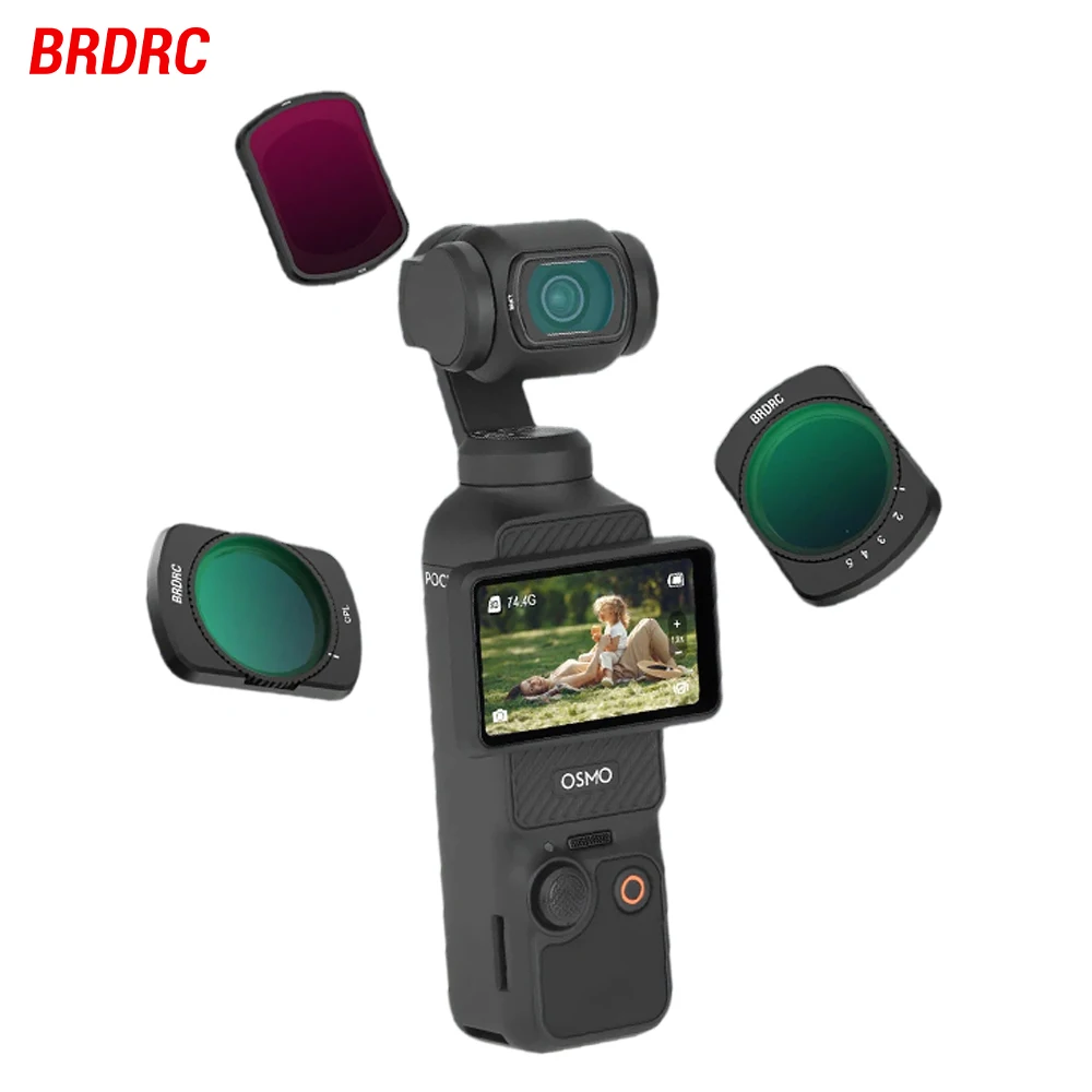BRDRC Lens Filter Set for DJI OSMO Pocket 4/Pocket 3 UV CPL 