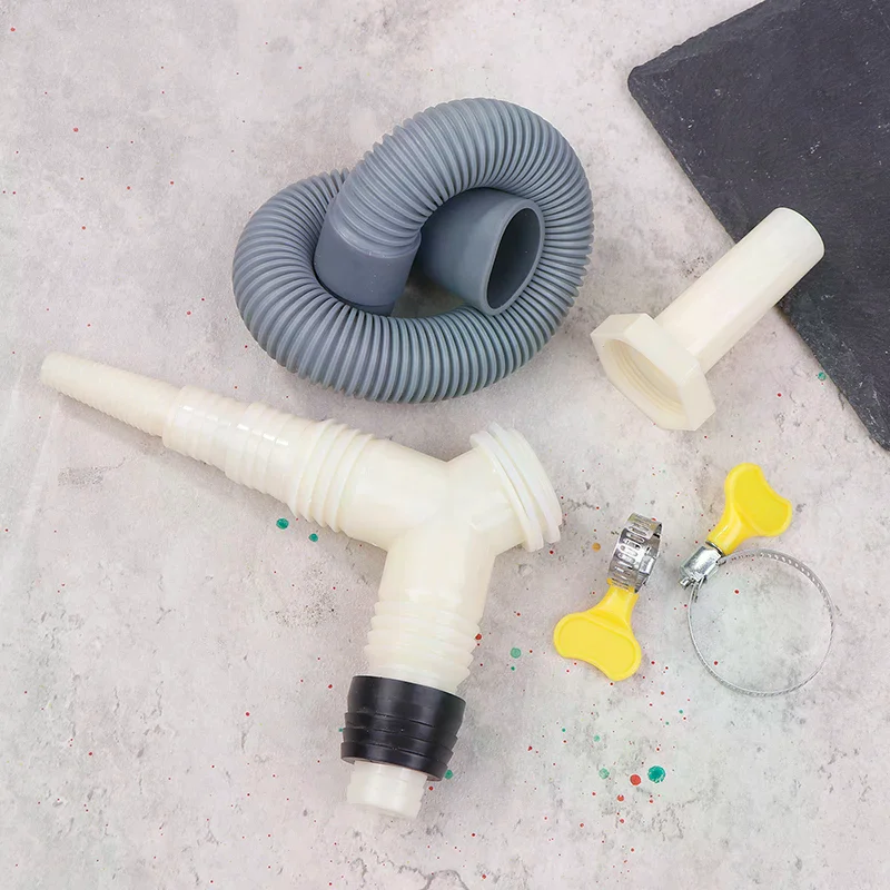 Washer-Dryer Drainage Solution with Extended Hose and Tee Adapter