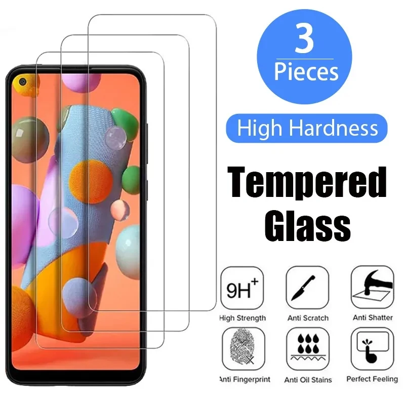 3PcsScreen Protectors for SamsungA52 A53 A13 A32 A12 A50 A51 A52S A72 A22 A71 A21S A70 A73 A54 M13 M51 S10E S20FE Tempered Glass