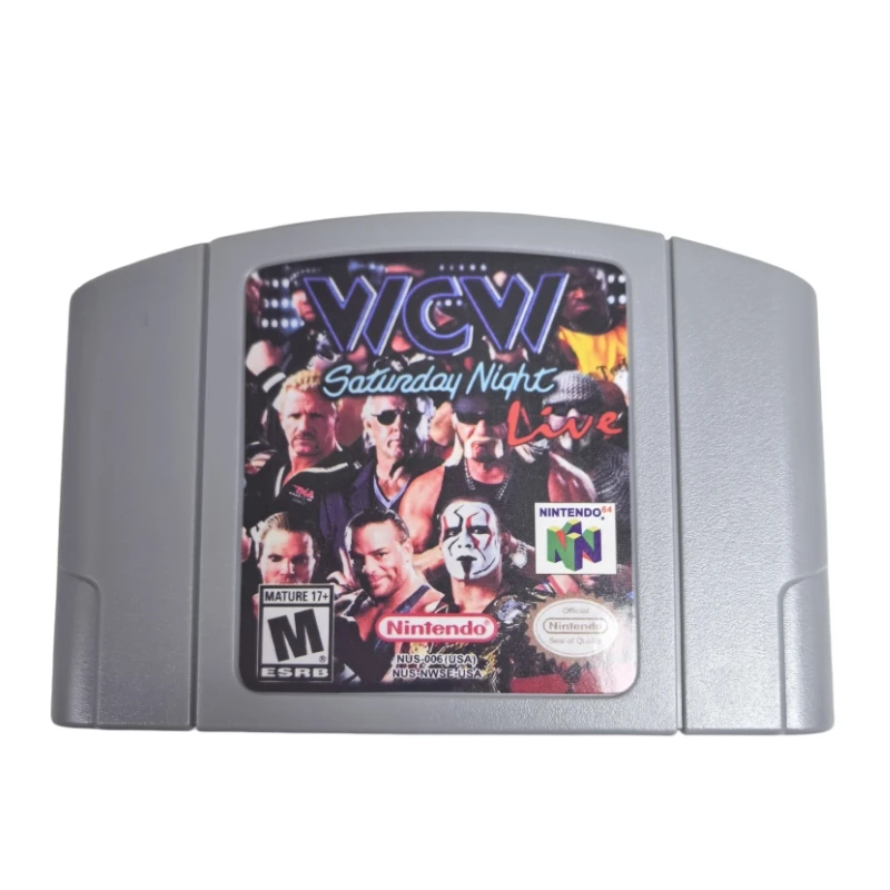 Virtual Pro Wrestling 2 FREEM Edition WWF No Mercy Plus V2.1 N64 Cartuccia di gioco (USA) WWF WrestleMania X WCW sabato notte