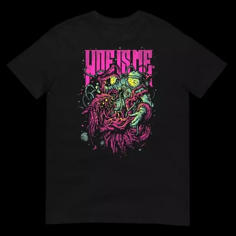 Woe Is Me Neon Monster Space Battle Emo Post Hardcore Band T Shirt