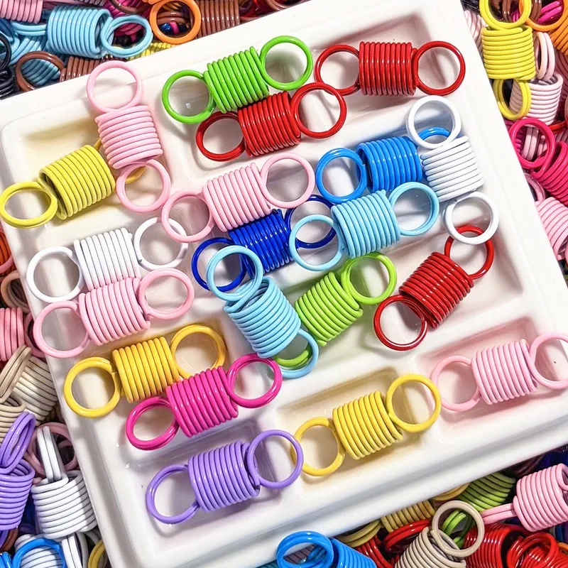 45 pcs Spring Keychains, Elastic Stretch Design, Key Organization Key Ring Collection, Random Color Assortment
