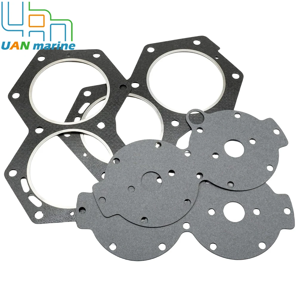 318358 Head Gasket and Cover Gasket Set for Evinrude  Johnson V4 88 90 100 110 115 140 HP 1973-1997 0318358 0777379 777379