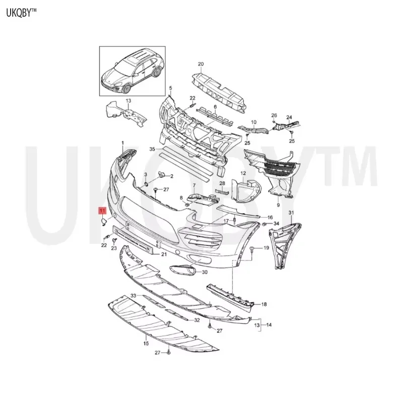 95850515600/958 505 155 00 مناسبة لـ Po rs ch e 11 Ca ye nn e غطاء المقطورة الأمامية R 95850515600 #2