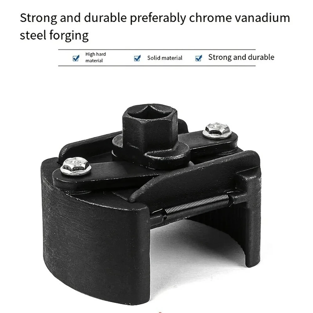 60mm-80mm Adjustable Steel Spanner For Car Oil Filter Wrench Fuel Filter Cast Removal Repair Tool Truck Motorcycle Accessories