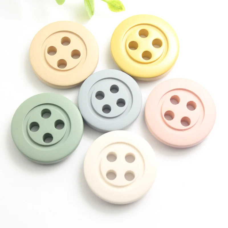 20PCS 4-Holes Buttons Coat Spot Large Four Eye Resin Button Garment Accessories 18-30mm Embellishments for Clothing Decoration