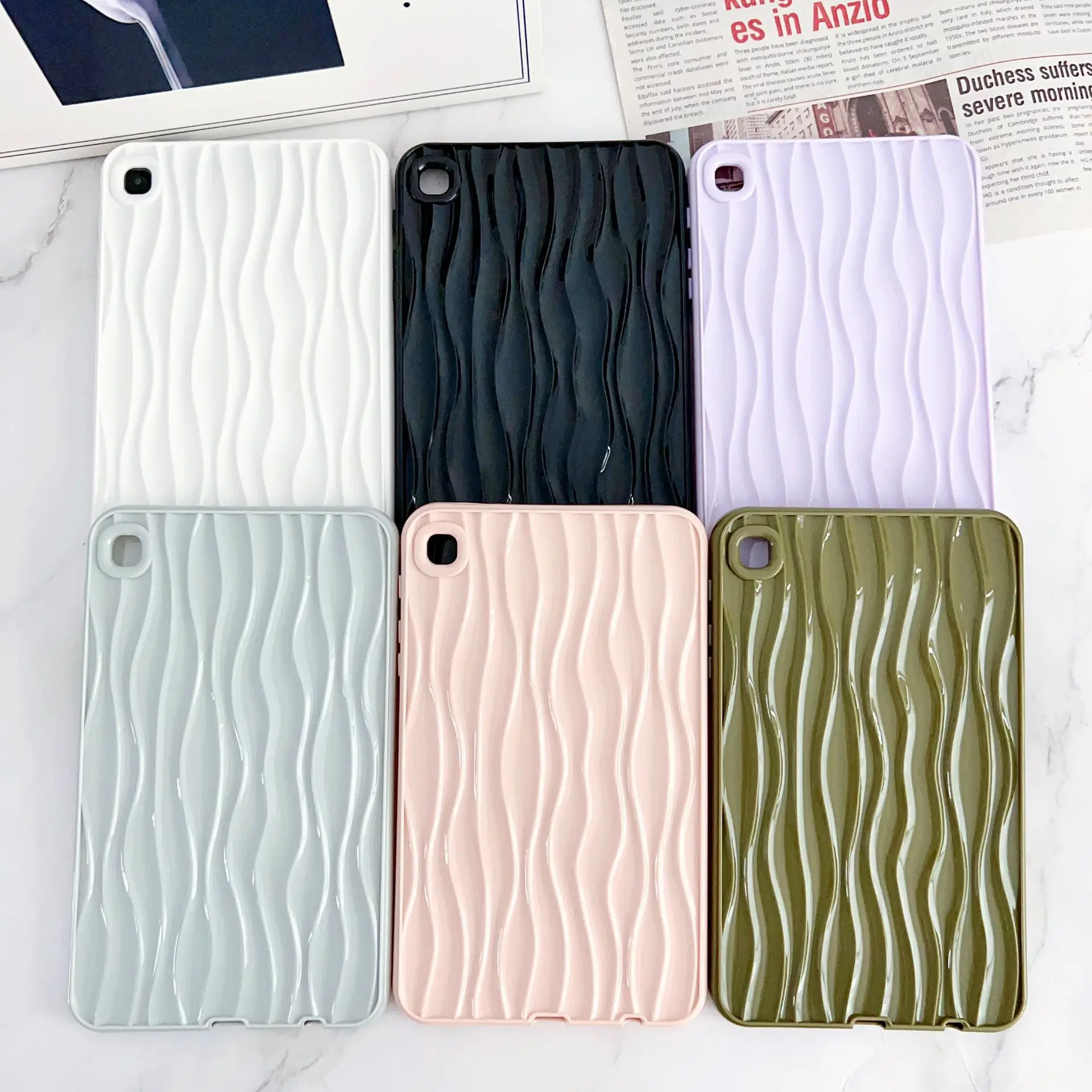 Luxury Tablet Case for Samsung Galaxy TAB A8 A7 S6 LITE Drop Resistant T220 T225 X200 P610 P615 Soft Silicone
